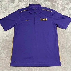 LSU Tigers Shirt Herren Medium lila Nike Polo Dri Fit Trainer NCAA Fußball - Bild 1 von 8