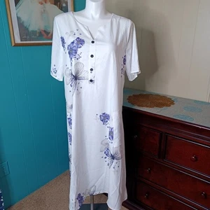 Women's Pockets Beach Long Neck Casual Button Short Dress Sleeve 3XL - Picture 1 of 7