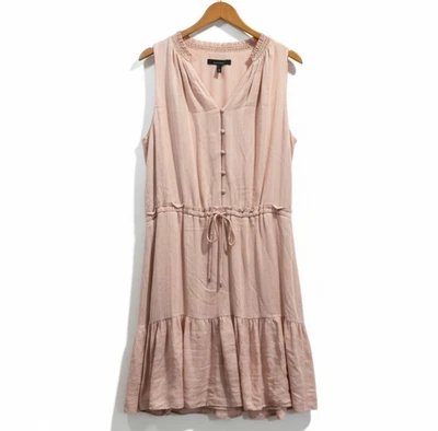 Vestido Casa Blanca Mercado Negro XL Rubor Rosa Sin Mangas Mini Volantes Dobladillo Verano Foto 1 de 4