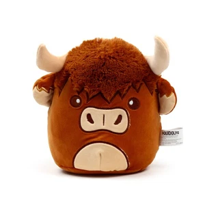 Squidglys Highland Coo Cow Plush Toy 🐮 Soft Velboa Cuddly Gift Ages 3+ UKCA CE - Picture 1 of 2