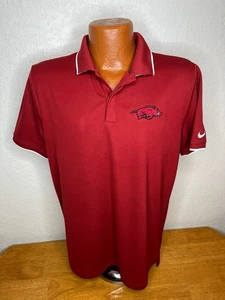 Para hombres Nike Golf Dri Fit S/S Polo/Camisa de Golf Mediana M Arkansas Razorbacks - Imagen 1 de 5