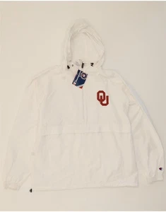 CHAMPION Mens Pullover Hooded Rain Jacket UK 40 Large White Polyester AB04 - Picture 1 of 3
