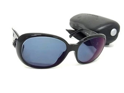 Gafas de sol CHANEL - 5113 negras con lentes de plástico azul transparente camelia y coco Foto 1 de 4