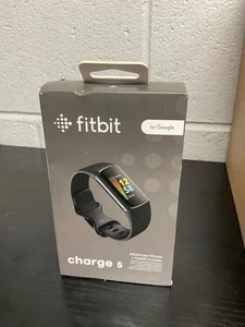 Fitbit Charge 5 Smartwatch Fitness and Health Activity Tracker S & L Sizes Black - Picture 1 of 2