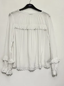 Gap weißes Modal Rüschen Top Gr. M - Bild 1 von 5
