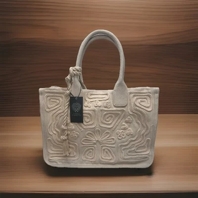 Bolso de Mano Vince Camuto Orla Lona Color Natural - Nuevo Con Etiqueta Foto 1 de 4