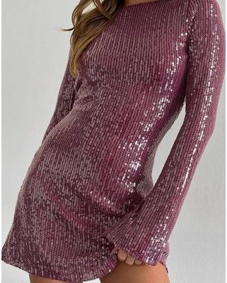 Motel Kimberly Sequin Mini Dress Women’s Size XL - Изображение 1 из 4