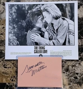 Samantha Mathis handsigniertes 4x6 signed 24.12.93 + The Thing Called Love Foto  - Bild 1 von 4
