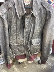 Banana Republic Vintage Leder Fliegerjacke Braun 42 44 USA Flight - Bild 1 von 10