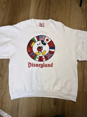 Vintage 90s Disney Land Mickey Mouse International Flags Sweatshirt Size X Large - Image 1 of 4