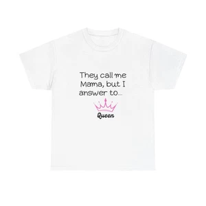 T-shirt Mama Queen - Regalo perfetto per mamme, casual, festa della mamma, riunioni di famiglia - Foto 1 di 5