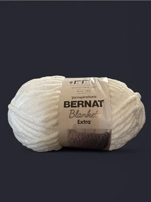 UNUSED Bernat Blanket Yarn 97 yds of white yarn 100% polyester - Image 1 of 2