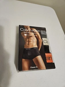 Calvin Klein Herren 3 Paar Microfaser Stretch Low Rise Trunk Unterwäsche Größe XL - Bild 1 von 4