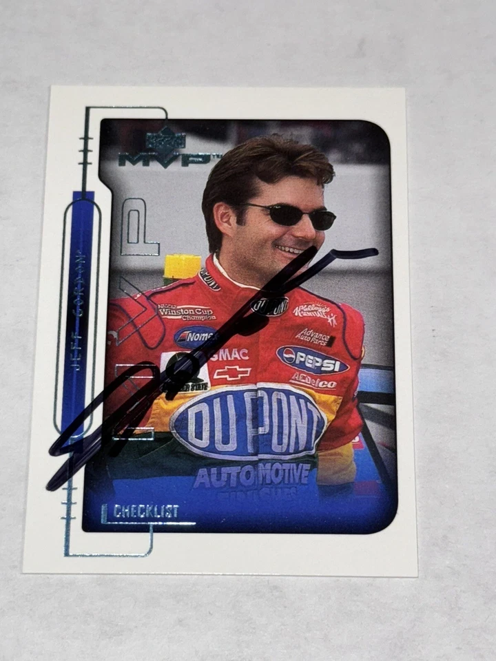 Jeff Gordon 4-TIME CHAMP  NASCAR 75 GREATEST DRIVERS signed card 2000 UPPER DECK - Image 1 of 1