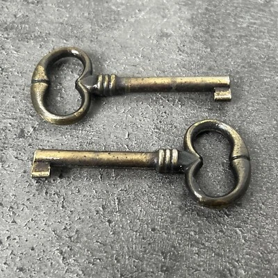 Lot de 2 Ancienne Clef Meuble Porte Tiroir Vintage  Clé - Photo 1/4