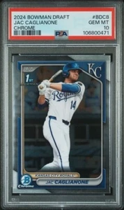 2024 Bowman Jac Caglianone Chrome PSA 10 Gem Mint 1st Rookie Kansas City Royals - Bild 1 von 2