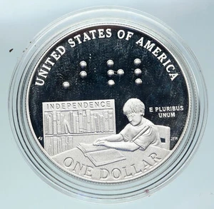 2009 UNITED STATES USA Louis Braille Inventor to Blind Deaf Silver $ Coin i86452 - Picture 1 of 3