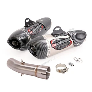 For Suzuki SV650 2003-2015 Slip On Exhaust Mid Pipe Muffler Silencer DB Killer - Picture 1 of 12