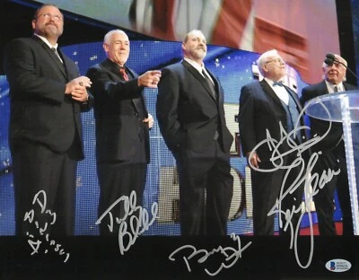 Foto firmada por Ric Flair Arn Anderson + 4 Four Horsemen 11x14 certificado de autenticidad BAS WWE NWA WCW Foto 1 de 4