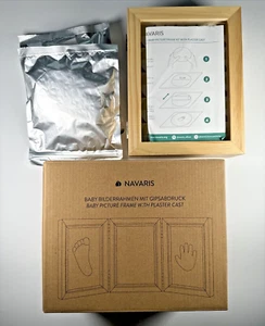 Navaris Baby Picture Frame with Casts. Unused and in Original Box. A great Gift - Picture 1 of 6