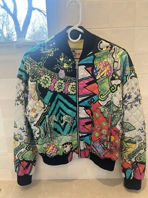 Chaqueta Bomber Etro Mujer Estampado Arcade Acolchada Seda Talla 42 Talla M Foto 1 de 4