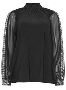 Ex Monsoon Brand New Black Sequin Detail Blouse/Top Sizes 10 12 14 16 18 20 - Picture 1 of 11