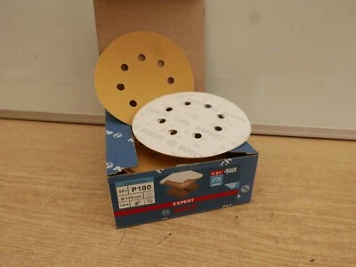 50 X BOSCH 125MM 5" HOOK & LOOP SANDER SANDING DISCS 180 GRIT 2608900913 - Image 1 of 2