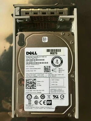 Dell ST2000NX0273 2TB 7.2K SAS 12GB/s 128MB 2.5" Hard Drive XY986 0XY986 W-TRAY - Image 1 of 3