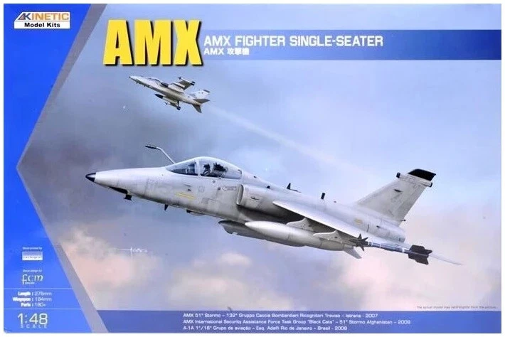 Kinetic 48026 AMX Fighter Single Seater Kit Montaggio 1/48 - Immagine 1 di 1