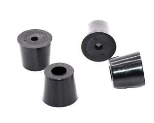 3/4" Tall x 1" Diameter Tapered Rubber Feet w Steel Washer Various Pack Sizes - Picture 1 of 8