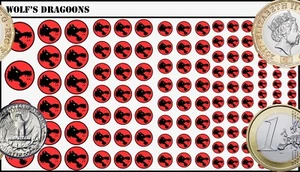 Battletech Std Wasserrutsch-Aufkleber - Wolf's Dragoons - Bild 1 von 1