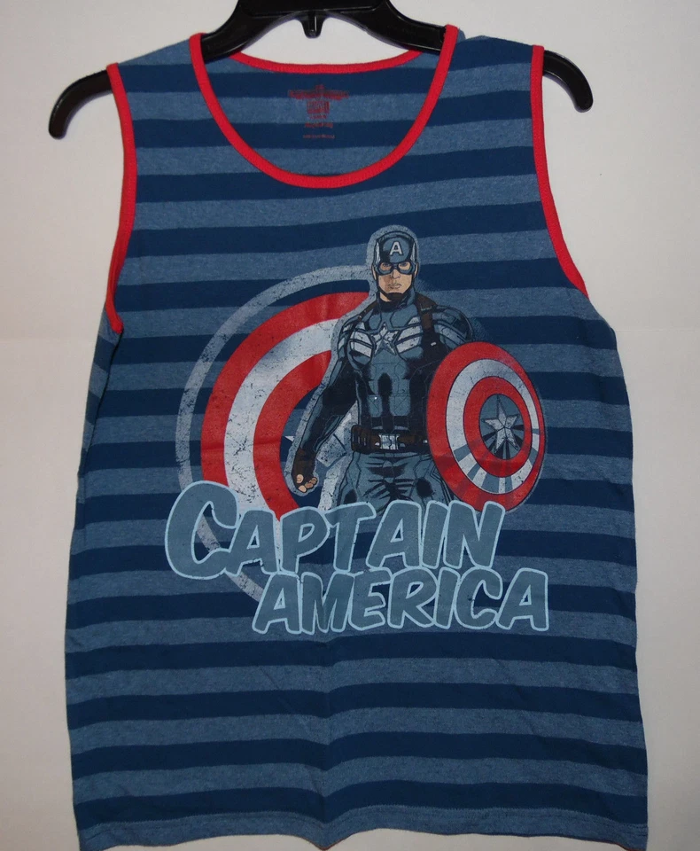 Marvel Captain America Boys T-Shirt Tank Top Sizes- 8 ,10-12 or 14-16    NWT - Image 1 of 1