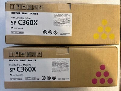 SP C360X Ricon Savin Lanier Print Cartridge Yellow  And Magenta - Image 1 of 2