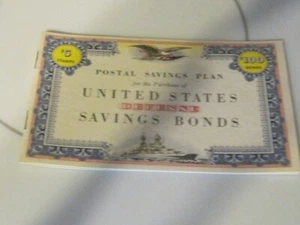 1941 WWII United States Defense Savings Bonds Postal Savings Plan Stamp Album - Picture 1 of 2