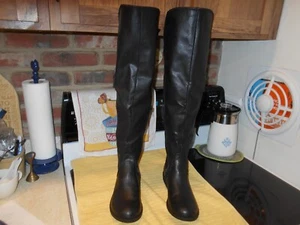 A.N.A NEW APPROACH OVER THE KNEE LENGTH WOMEN'S Black BOOT SZ 7.5 - Picture 1 of 3