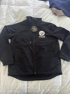 NFL Pittsburgh Steelers zip up three layer soft shell jacket new size large - Picture 1 of 11