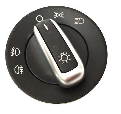 Lichtschalter 17 polig Alu/Chrom matt Nebelscheinwerfer passend für VW T5 03-15 - Bild 1 von 3