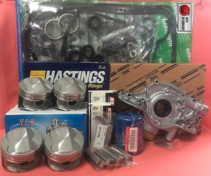 YCP P29 75.5MM Oversize High Comp Pistons Full Kit For Honda Civic D16Y7Y8 96-00 - Picture 1 of 11