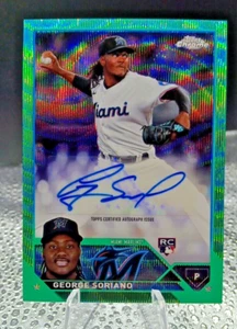 2023 Topps Chrome #AC-GSO George Soriano RC Auto Aqua Wave /199 Marlins - Picture 1 of 3