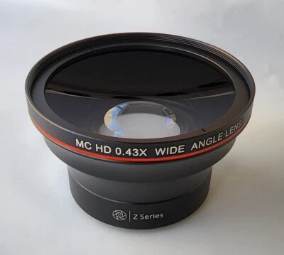 Super 0.43x HD Fisheye Lens For JVC GC-PX100 GZ-GX1 GZ-HD7E GZ-HD7U GZ-HD7 - Image 1 of 4