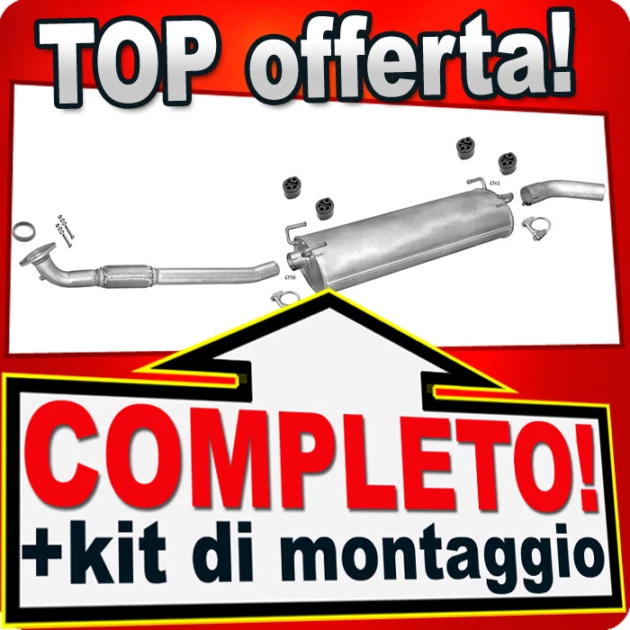 Scarico Completo per IVECO DAILY III 2.3 2.8 3.0 TD HDi +Tubo anterior Marmitta - Immagine 1 di 1