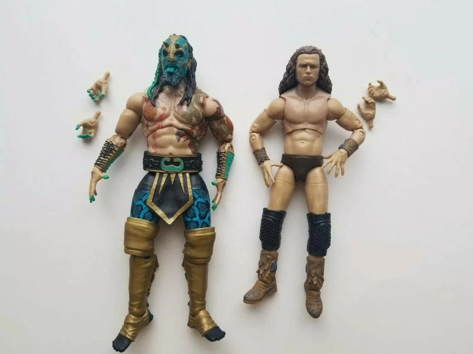 AEW Inigualable Serie 5 Jurassic Express LUCHASAURUS & JUNGLE BOY articulación de pierna apretada Foto 1 de 2