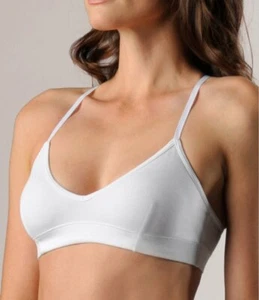 NAKED W160109 Everyday Naked Pima Cotton Unlined BRALETTE ~ WHITE ~ S ~ NWT $38 - Picture 1 of 4