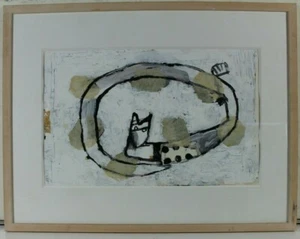 Ulrike Hogrebe Mischtechnik Öl Collage signiert datiert 93 - Picture 1 of 6