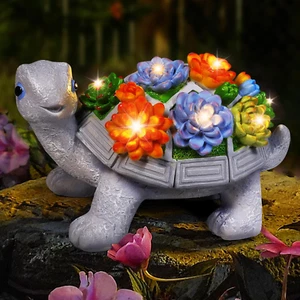 Mom Gifts for Mothers Day: Turtle Outdoor Garden Decor for outside Solar Outdoor - Picture 1 of 12