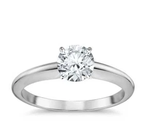 2+Ct White Moissanite Round Solitaire 925 Sterling Silver Engagement Ring Size 7 - Picture 1 of 1