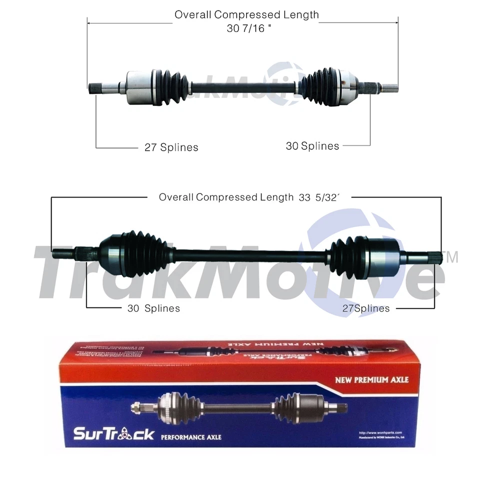 Par de eixos traseiros CV SurTrack conjunto para Cadillac CTS 2003-2007 RWD - Imagem 1 de 1