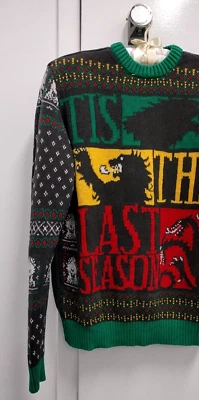 Game Of Thrones Sweater DRAGON TIS THE LAST SEASON Holiday Christmas Size S/M - Image 1 of 4