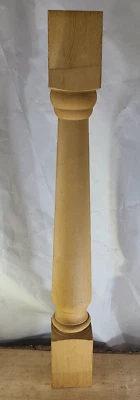 Vintage Cedar? Turned Wood Spindle Balusters 30 x 3 1/2 inches qty 1 - Imagem 1 de 4