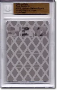 RYAN BRAUN * YOVANNI GALLARDO * Mark Rogers Rookie Printing Press Plate BGS 1/1 - Picture 1 of 1